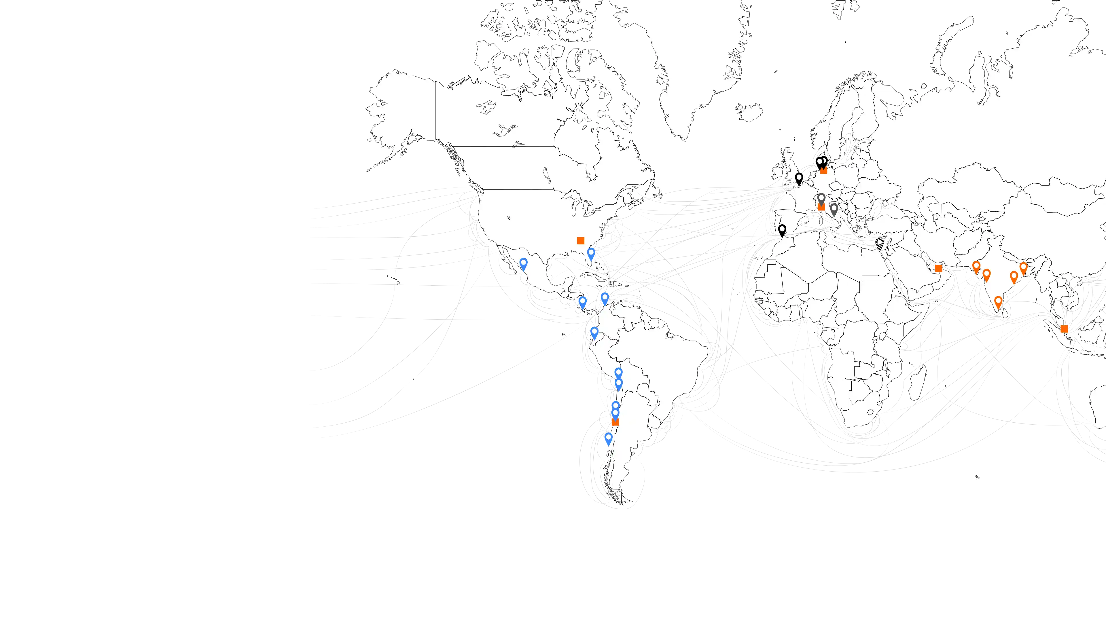 Map of Hapag-Lloyd Terminal holdings and regional headquarters